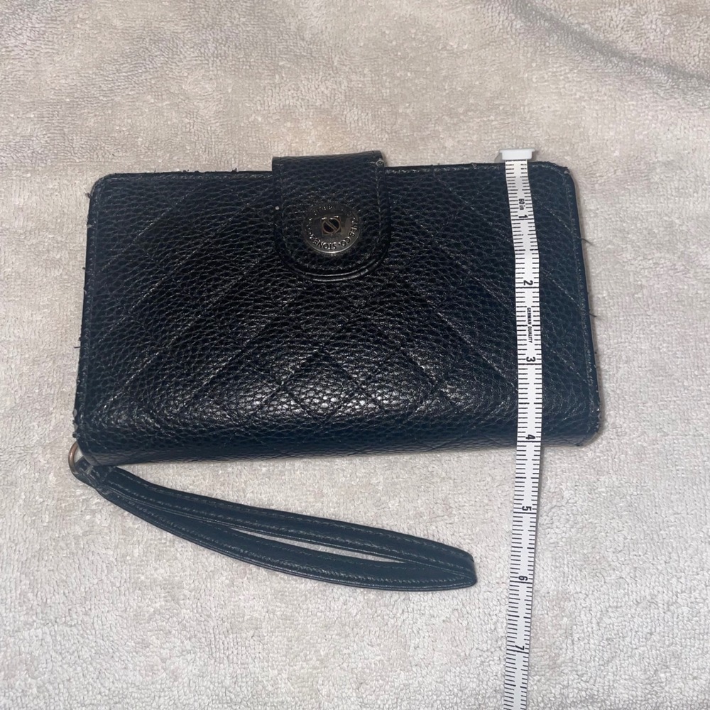 Stone & Co Black Wristlet Wallet Zip Around Organizer Clutch - Picture 6 of 6